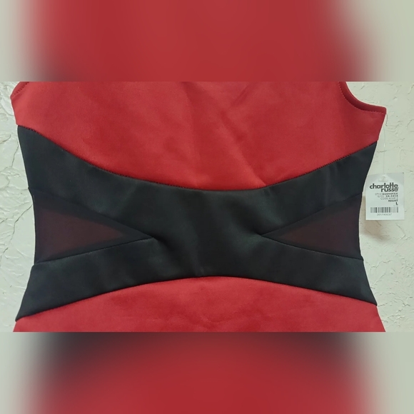 New Large Red Dress with see through cutouts (NWT) - Picture 4 of 5